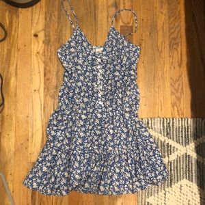 Romwe blue floral dress